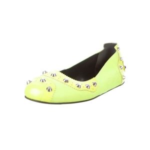 Balenciaga Studded Flats Yellow Size 7